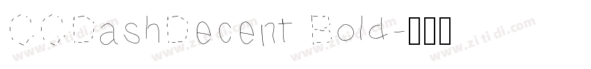 CCDashDecent Bold字体转换